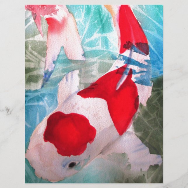 Kohaku Koi 2 Arte japonesa de peixes aquosos (Frente)