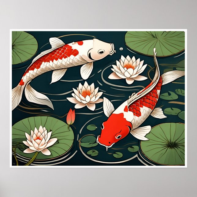Koi Carp Archival Impressão (Frente)