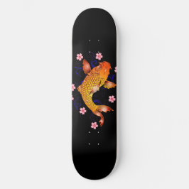 Koi Fish Cherry Blossoms no skate Deck