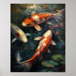 Koi Fish Pond Art Impressão