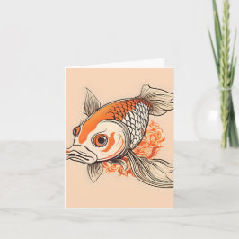 Koi Fish Study C Folheto Cartão De Saudação
