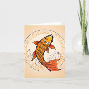 Koi Fish Study F Folheto Cartão De Saudação