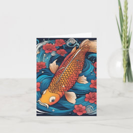 Koi Fish Study K Folheto Cartão de Saudação
