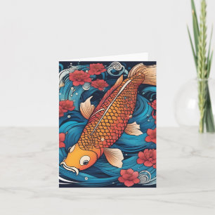 Koi Fish Study K Folheto Cartão de Saudação