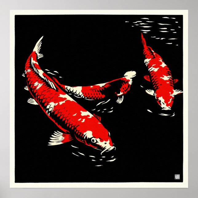 Koi - Impressão de Arte Arquivável (Frente)