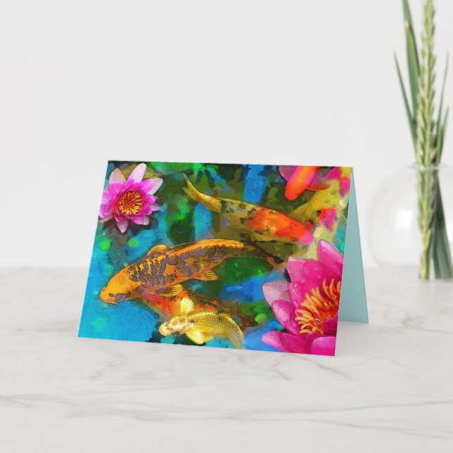 Koi joga, Koi cumprimentando cartões (Frente)