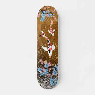 Koi Pond - madeira - Design japonês skateboard
