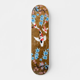 Koi Pond - madeira - Design japonês skateboard