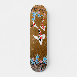 Koi Pond - madeira - Design japonês skateboard
