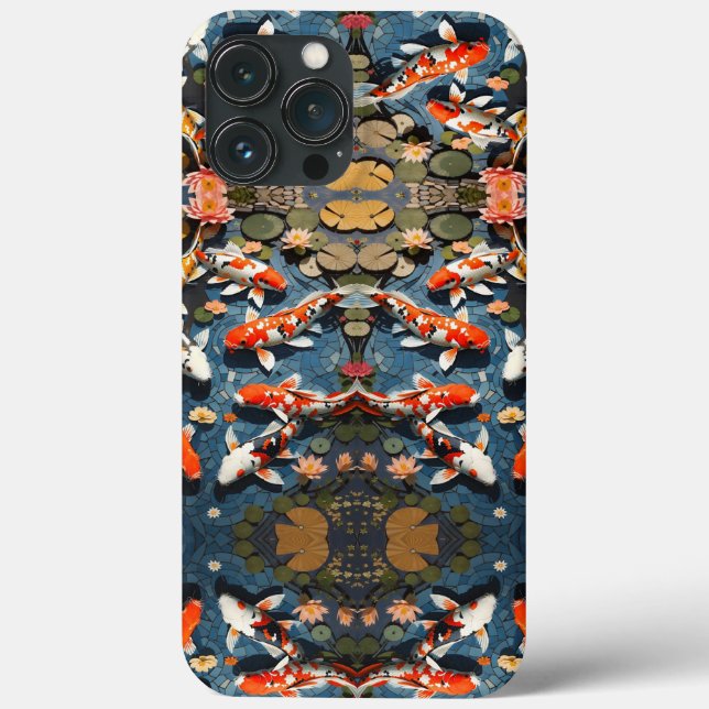 Koi Pond Roman Mosaic Style Design (Verso)