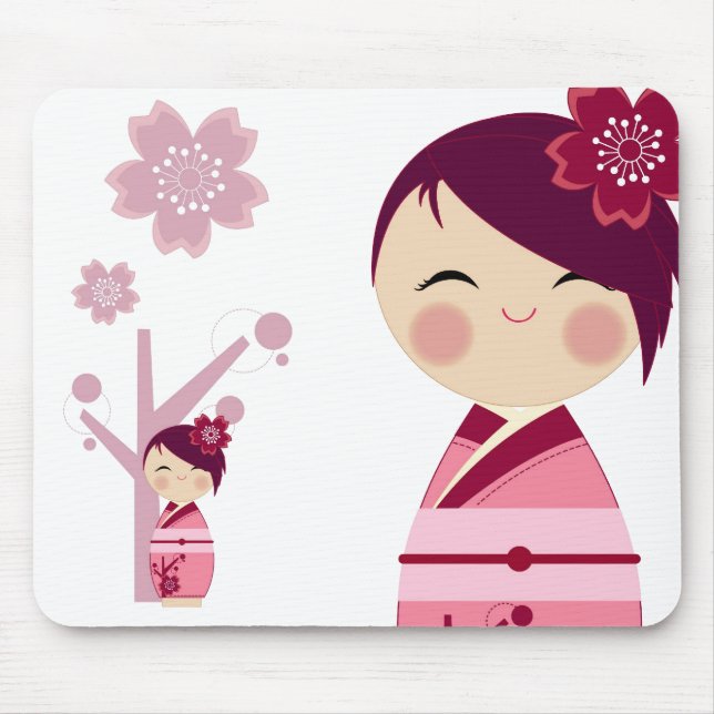 Kokeshi Sakura Mousepad (Frente)