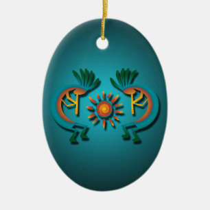 Kokopelli com Enfeites de natal personalizado Sun