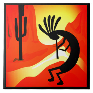 Kokopelli Desert Sunset 6"
