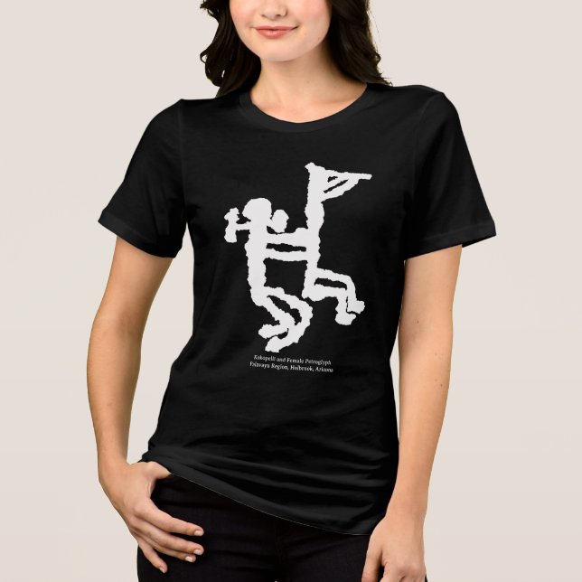 Kokopelli e Petróglifo Feminino (Frente)