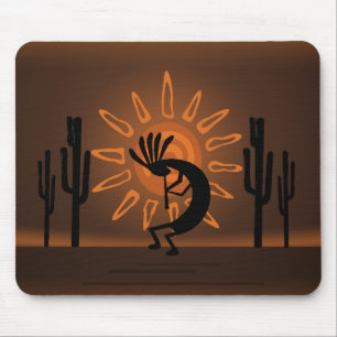 Kokopelli Southwest Rustic Mousepad