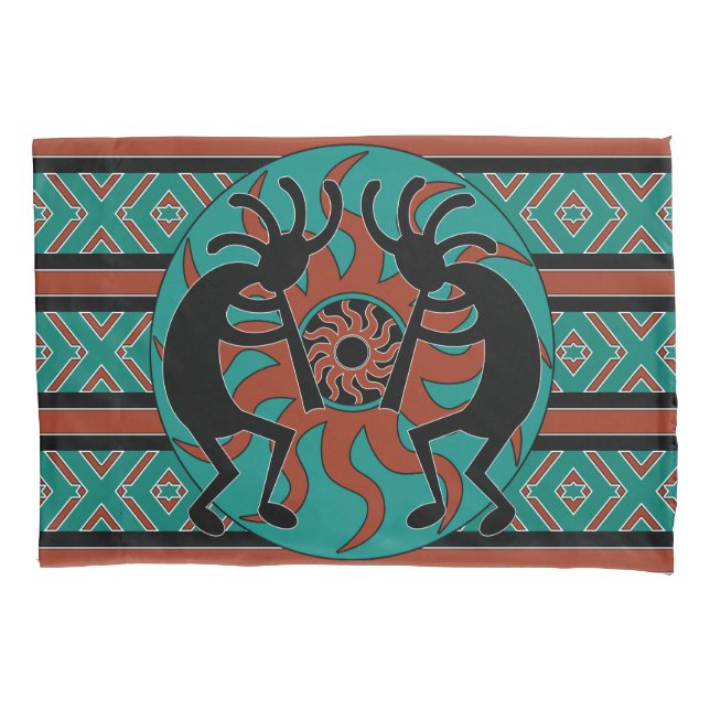 Kokopelli Sudoeste Design Turquoise (Frente)