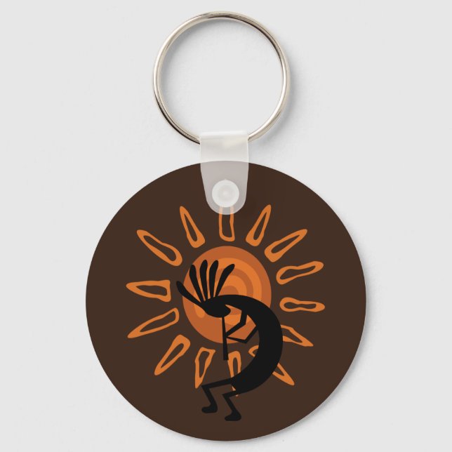 Kokopelli Sun Sudoeste Russo Chaveiro (Frente)