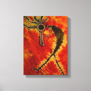 Kokopelli Tie Dye Canvas estendida