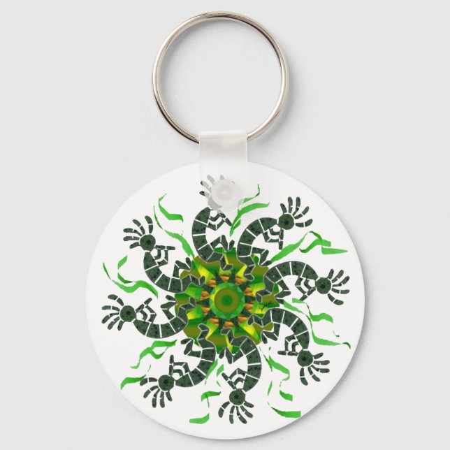 Kokopelli Wheel Chaveiro (Frente)