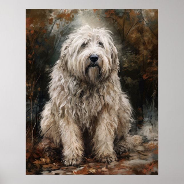 Komondor Dog Art Impressão (Frente)