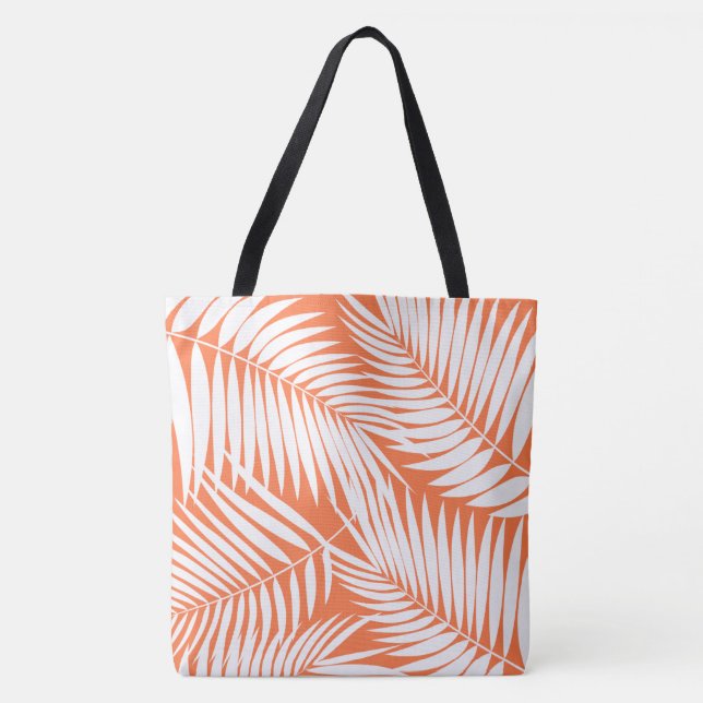 Kona Palms Hawaiian Leaf Tropical Bolsa de praia (Frente)