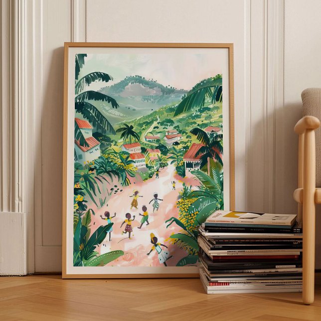 Kongo Print Kongo Illustration Kinshasa Poster Kon (Criador carregado)