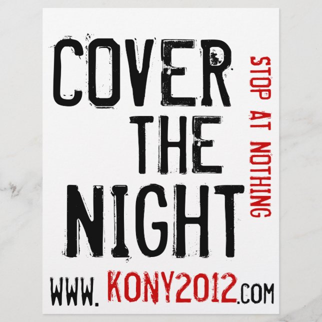 Kony 2012 Flyers Cobrir a Noite (Frente)