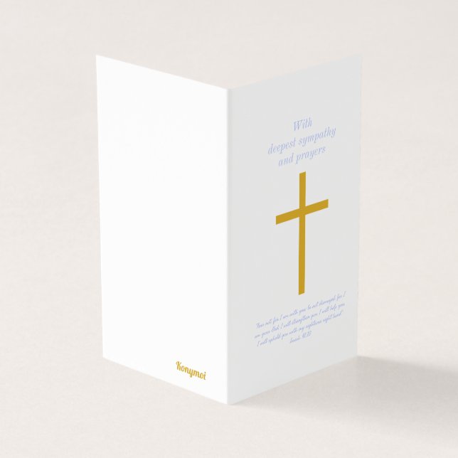 Konymoi "Cartão de condolências" com um verso bíbl (Exterior)