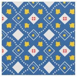 Kosovo Flag & Kosovo Trendy Tecido / moda