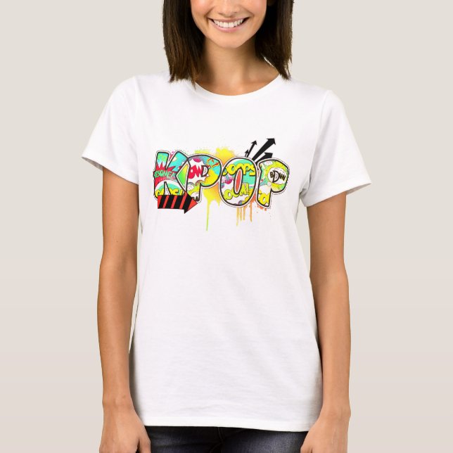 KPOP retro inspirou a camisa dos grafites do pop (Frente)