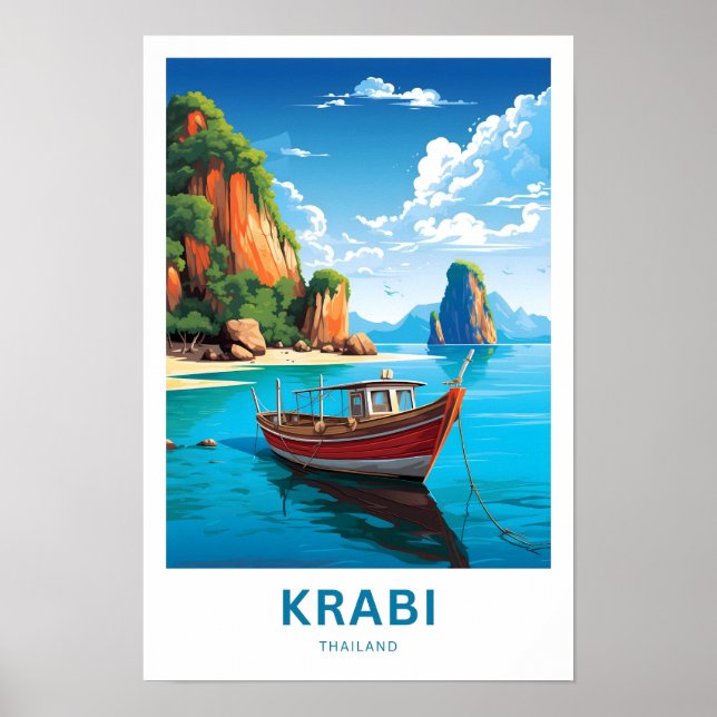 Krabi Tailândia Viagem Impressão (Frente)