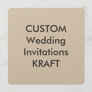KRAFT 100lb 5,25" convites quadrados do casamento