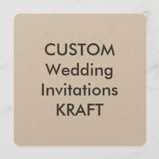 KRAFT 100lb 5,25" convites quadrados do casamento