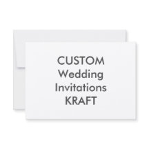 KRAFT 100lb 5" x 3,5" Convites de casamento