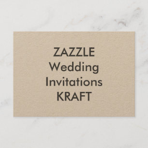 KRAFT 5" x 3,5" Convites de casamento