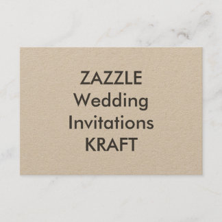 KRAFT 5" x 3,5" Convites de casamento