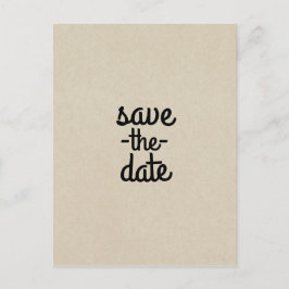 Kraft Brown Chic Rústico Convite de Casamento Ante