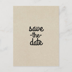 Kraft Brown Chic Rústico Convite de Casamento Ante