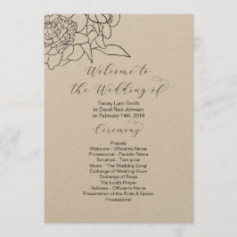 Kraft Drawn Floral Weding Programa 2