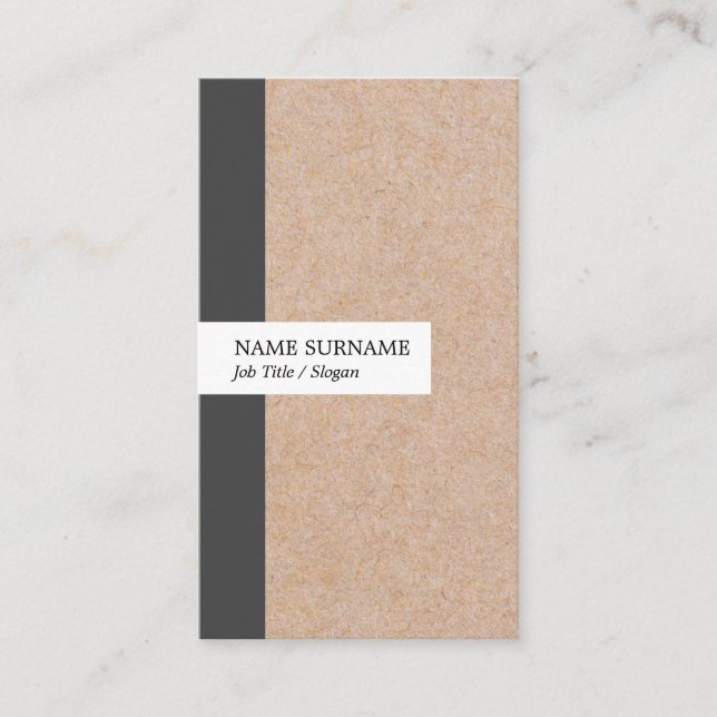 Kraft imprimiu o cartão de visita do vertical do (Frente)