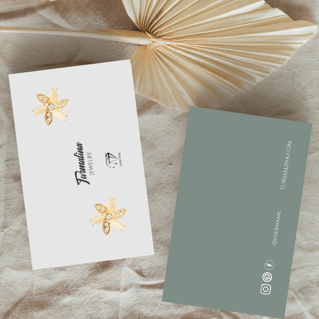 Kraft Ivory Cinza Dusky Earring Holder Social Medi (Kraft Ivory Grey Dusky Earring Holder Social Media)