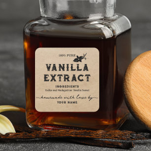 Kraft Personaliza a etiqueta Homemade Vanilla Extr