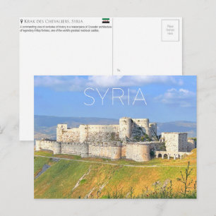 Krak des Chevaliers, cartão postal de viagem da Sí