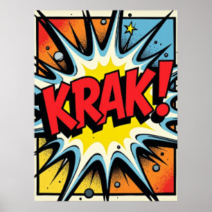 KRAK! Poster de Explosão em Comic pop