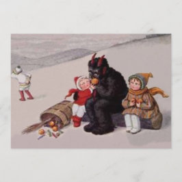 Krampus Brincando Com Crianças Neve