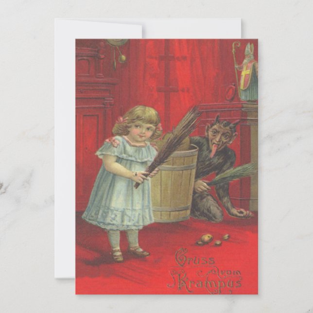 Krampus Brincando Com Rapariga (Frente)