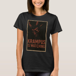 Krampus Está Observando – Camiseta de Natal de Ter