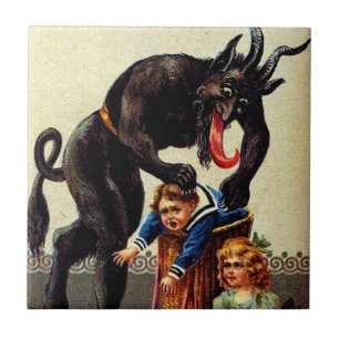 Krampus Kids no Basket Vintage Natal