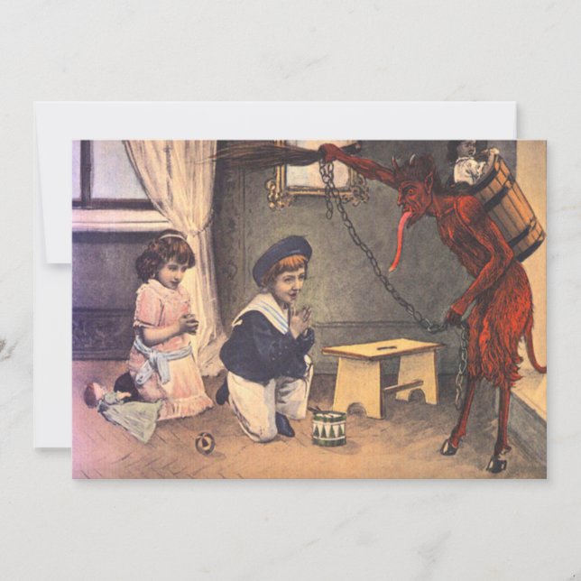 Krampus Sequestrando Crianças Más (Frente)