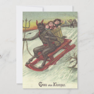 Krampus Seqüestrando Crianças no Trenó